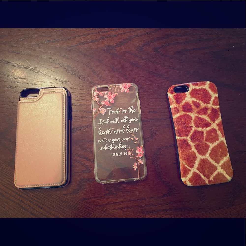 Three iPhone 6 or 7 plus phone cases